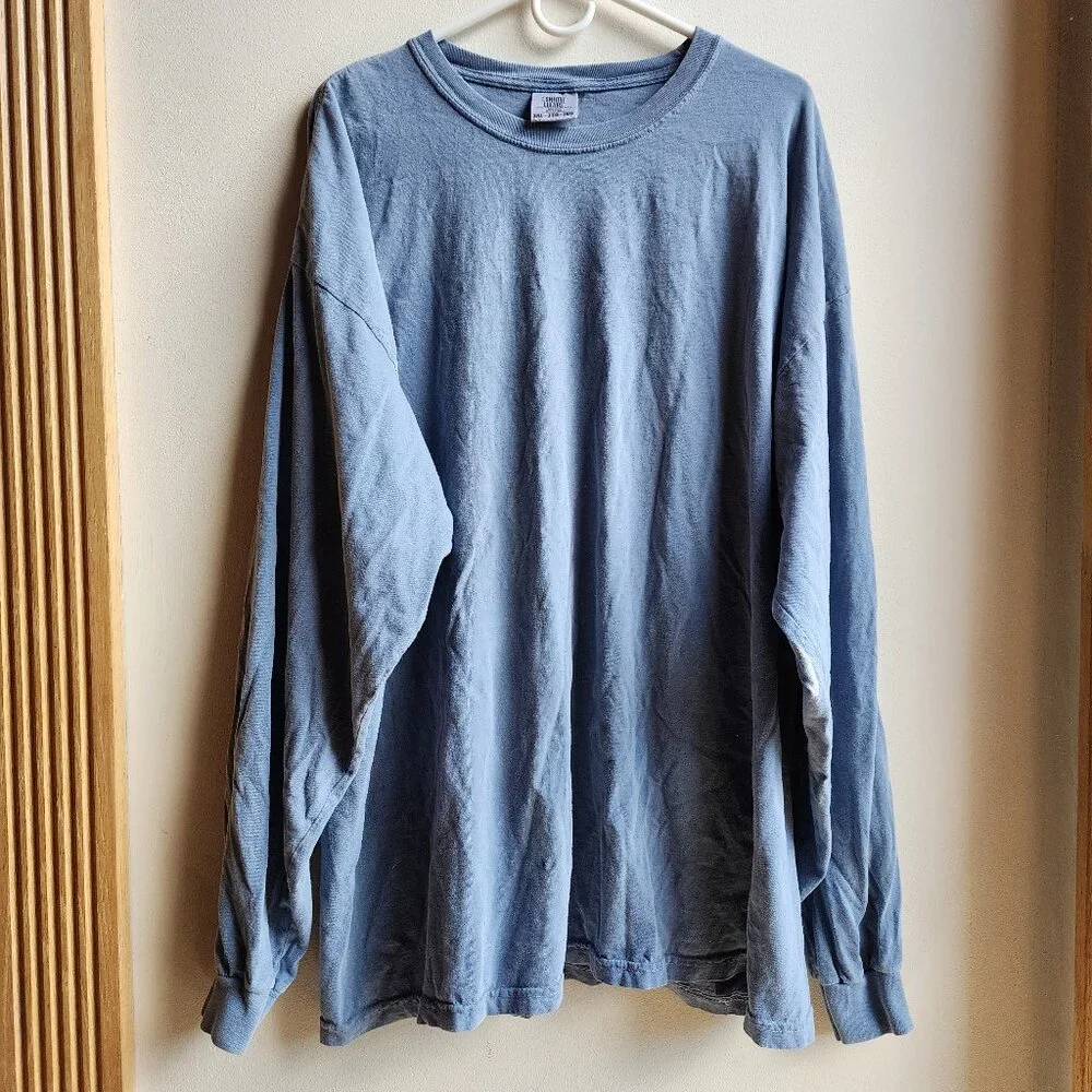 Comfort Colors Blue Long Sleeve Jersey Big & Tall Size 3XL - Picture 1 of 13